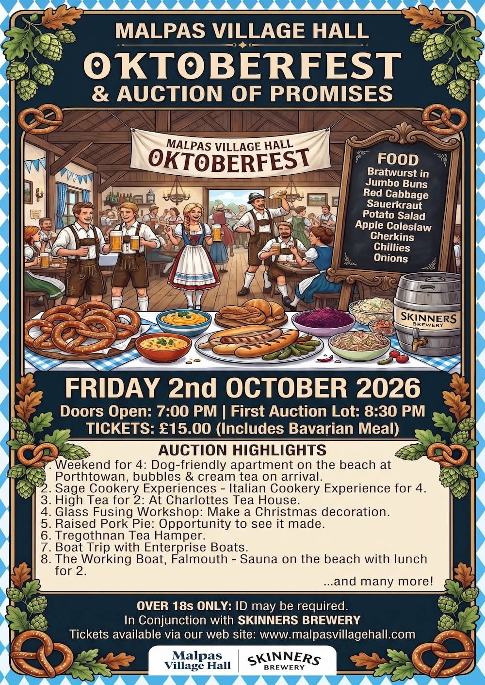 MALPAS VILLAGE HALL OKTOBERFEST & AUCTION OF PROMISES
