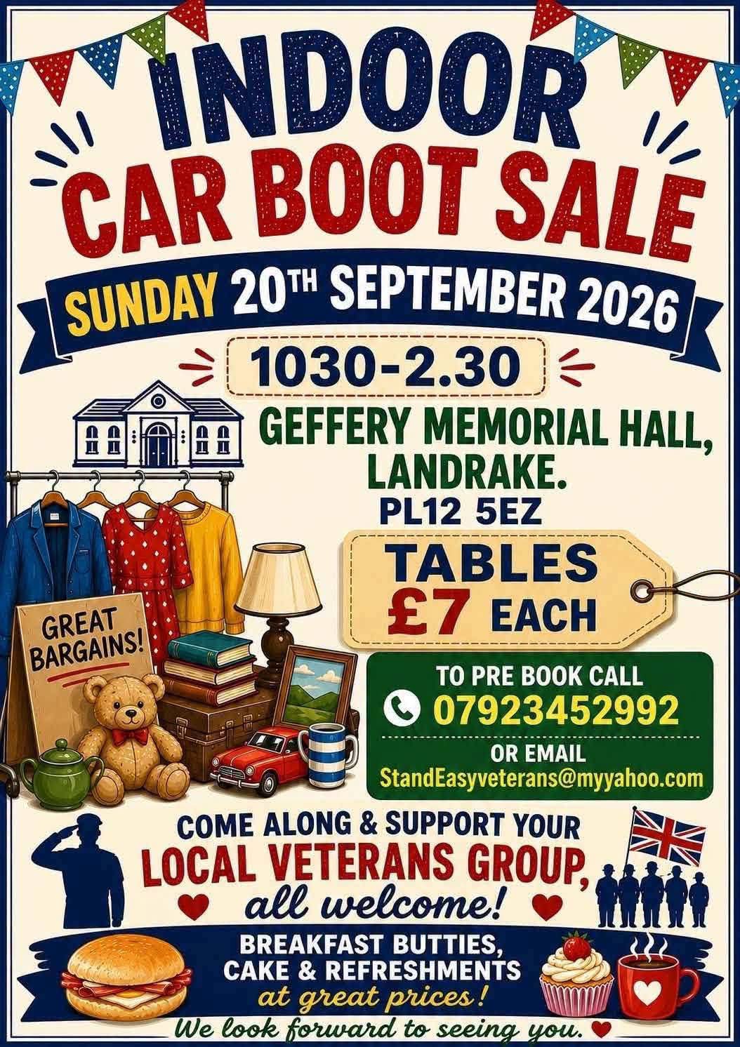 INDOOR CAR BOOT SALE