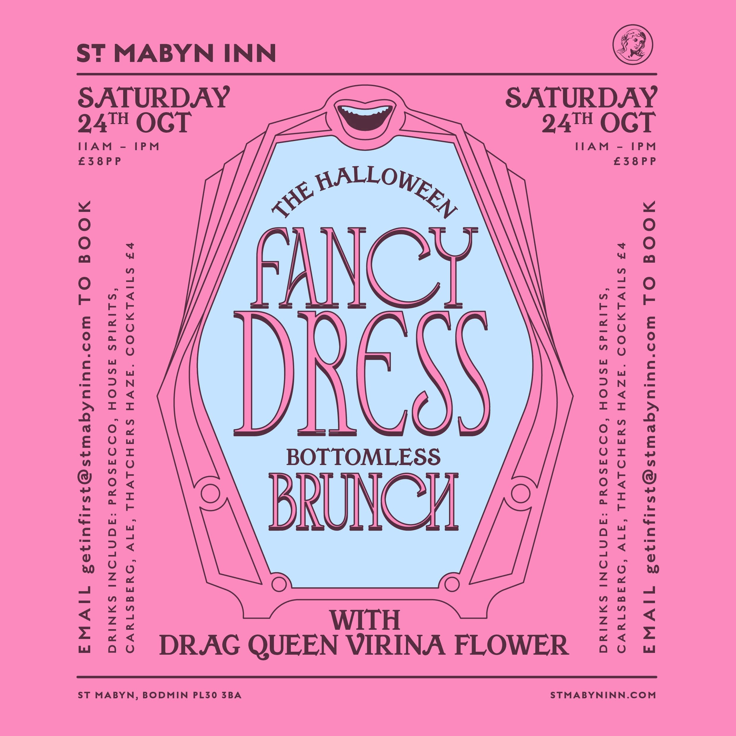THE HALLOWEEN FANCY DRESS BOTTOMLESS BRUNCH WITH DRAG QUEEN VIRINA FLOWER