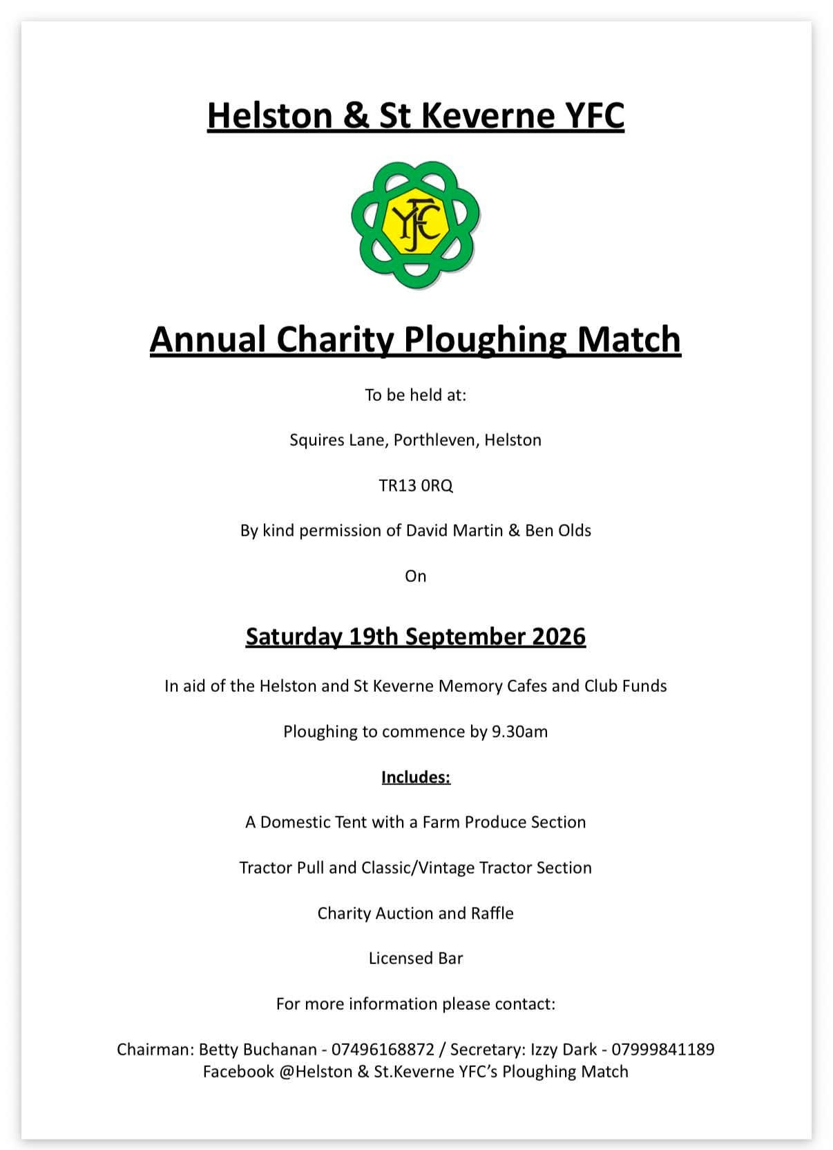 Helston & St Keverne YFC's Ploughing Match