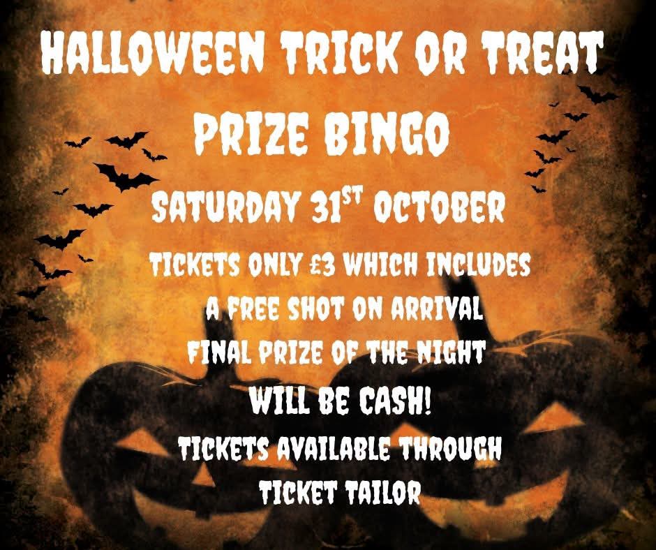HALLOWEEN TRICK OR TREAT PRIZE BINGO