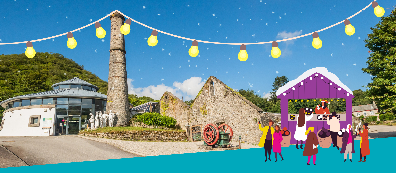 Poster for Christmas Craft Fair at Wheal Martyn, St Austell